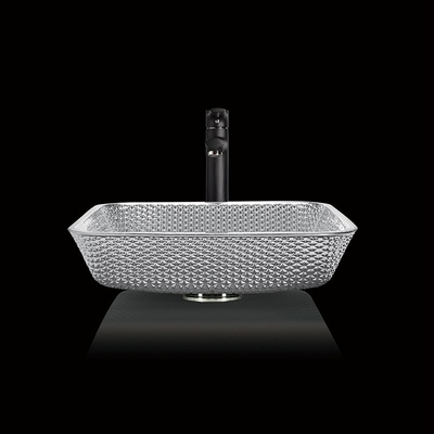 Countertop Shinning ο τετραγωνικός νεροχύτης λουτρών επιχρωμίωσε τις ηλεκτρολυτικές χρωματισμένες λεκάνες χεριών πλυσίματος