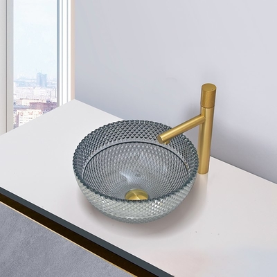 Σύγχρονο γυαλί κρυστάλλου γύρω από Countertop τη λεκάνη για το λουτρό