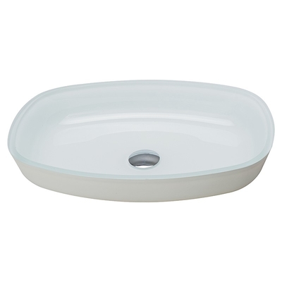 Υψηλοί στιλπνοί άσπροι μετριασμένοι Countertop μορφής πεπονιών λεκανών πλυσίματος λουτρών νεροχύτες λεκανών