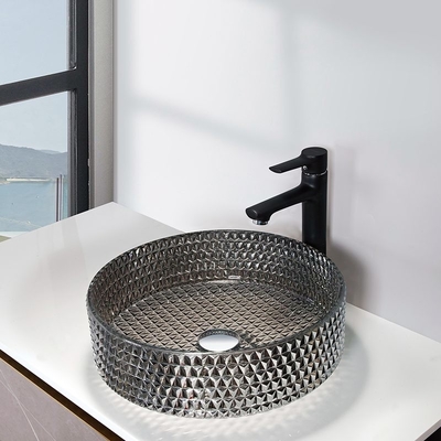 Επιχρωμιωμένος τελειώστε Countertop ματαιοδοξίας λουτρών κύπελλων νεροχυτών κρυστάλλου τον κομψό νεροχύτη
