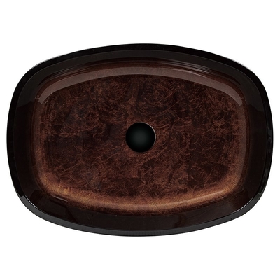 Countertop λεκανών πλυσίματος χεριών σύγχρονου σχεδίου εκλεκτής ποιότητας μεγάλο ορθογώνιο Russet καφετί