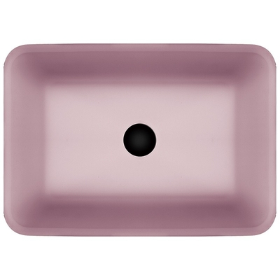 Ρόδινο Countertop λουτρών οξύ γυαλιού λεκανών ορθογώνιο μετριασμένο ματ