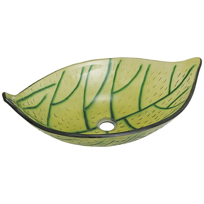 Countertop μήκους 565mm πράσινο φύλλο 365mm λεκανών πλυσίματος καυτό λειωμένο σχέδιο χεριών πλάτους