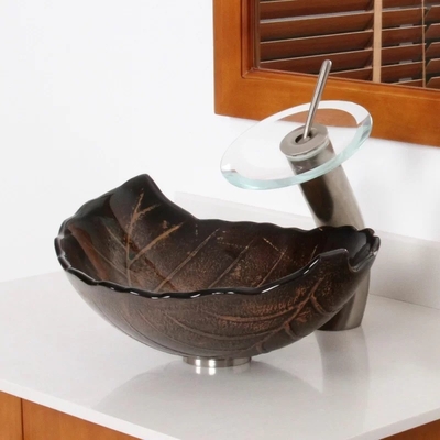 Countertop 180mm διαμορφωμένη φύλλο λεκάνη πλυσίματος 12mm πυκνά καφετί σχέδιο καυτών λειωμένο και χεριών