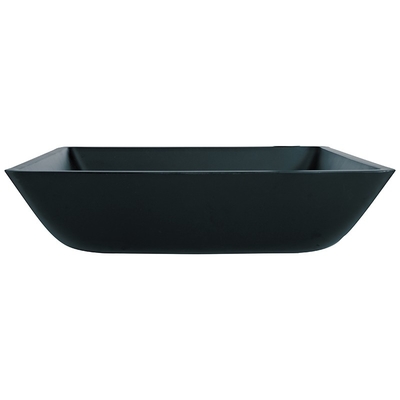 Washroom ματ μαύρος νεροχύτης 400mm σκαφών λεκανών τετραγωνικός μετριασμένο γυαλί
