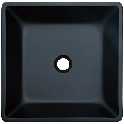 Washroom ματ μαύρος νεροχύτης 400mm σκαφών λεκανών τετραγωνικός μετριασμένο γυαλί