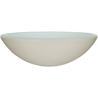 Άσπρο μετριασμένο βαθύ Countertop 380mm κύπελλων λεκανών γυαλιού μήκος 132mm κύκλος ύψους