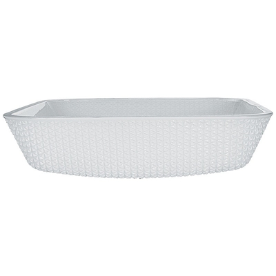Countertop 12mm ματαιοδοξίας νεροχυτών ανθεκτικό λευκό γρατσουνιών λουτρών σκαφών κρυστάλλου τετραγωνικό