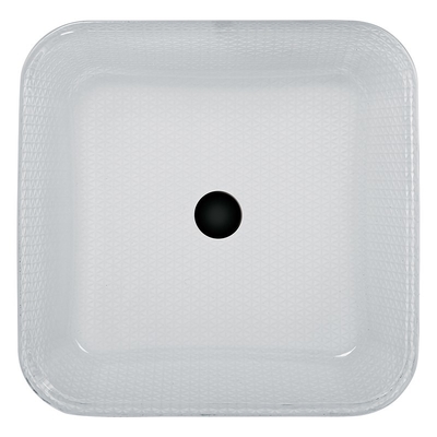 Countertop 12mm ματαιοδοξίας νεροχυτών ανθεκτικό λευκό γρατσουνιών λουτρών σκαφών κρυστάλλου τετραγωνικό