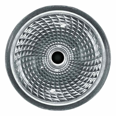 Στρογγυλό πλύσιμο 415mm 140mm χεριών λεκανών πλυσίματος κρυστάλλου για τη ρίψη κύβων ξενοδοχείων