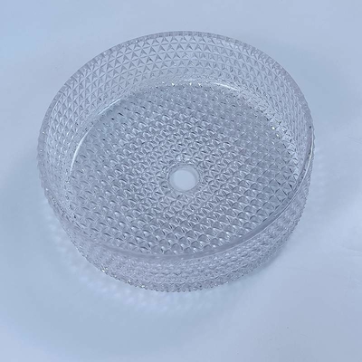 πλύσιμο 45mm χεριών λεκανών πλυσίματος γυαλιού 395mm στρογγυλό Dia καμία τρύπα για το λουτρό ξενοδοχείων