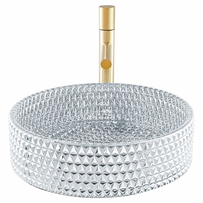 Σύγχρονοι Countertop χρώματος λεκανών πλυσίματος γυαλιού ασημένιοι καλλιτεχνικοί νεροχύτες
