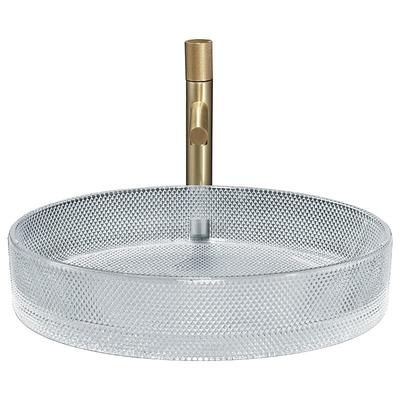 Ανθεκτικό κρύσταλλο γρατσουνιών - σαφές Countertop λεκανών σκαφών γυαλιού που τοποθετείται