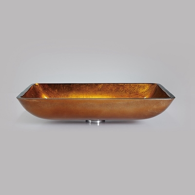 Χρυσοί τοποθετημένοι Countertop εσωτερικός και εξωτερικό λεκανών πλυσίματος λουτρών ομαλοί χειροποίητοι