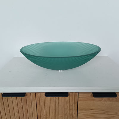 Υψηλής ανθεκτικότητας γυάλινη επιφάνεια πλύσης με κεντρική θέση αποχέτευσης